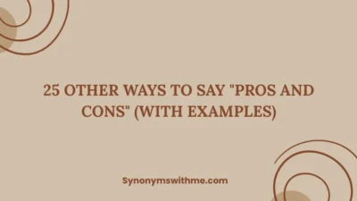Other Ways to Say "Pros and Cons"